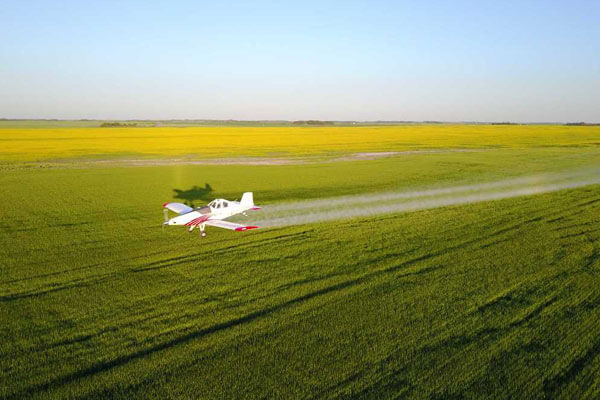 Plane crop dusting